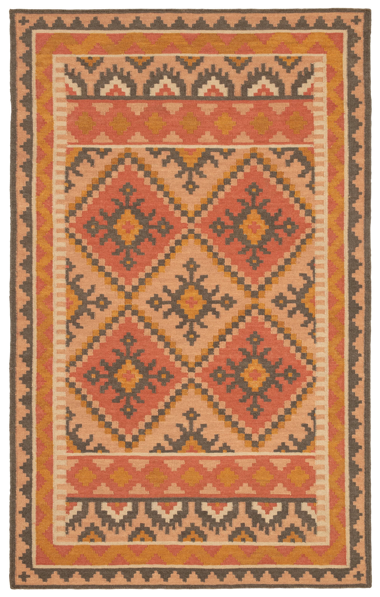Reed Kilim Handwoven Wool Rug | Multi