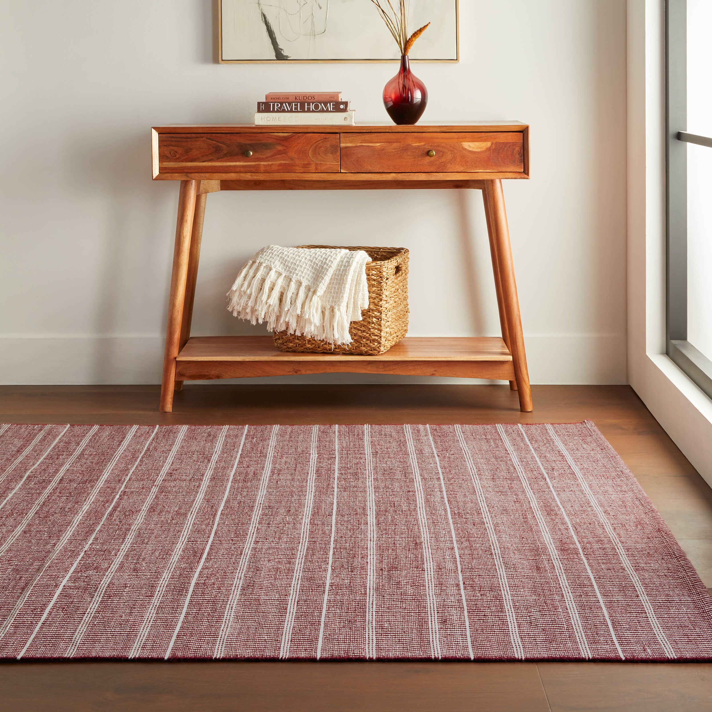 Samson Handwoven Indoor/Outdoor Rug by Bunny Williams | Red - Image 2