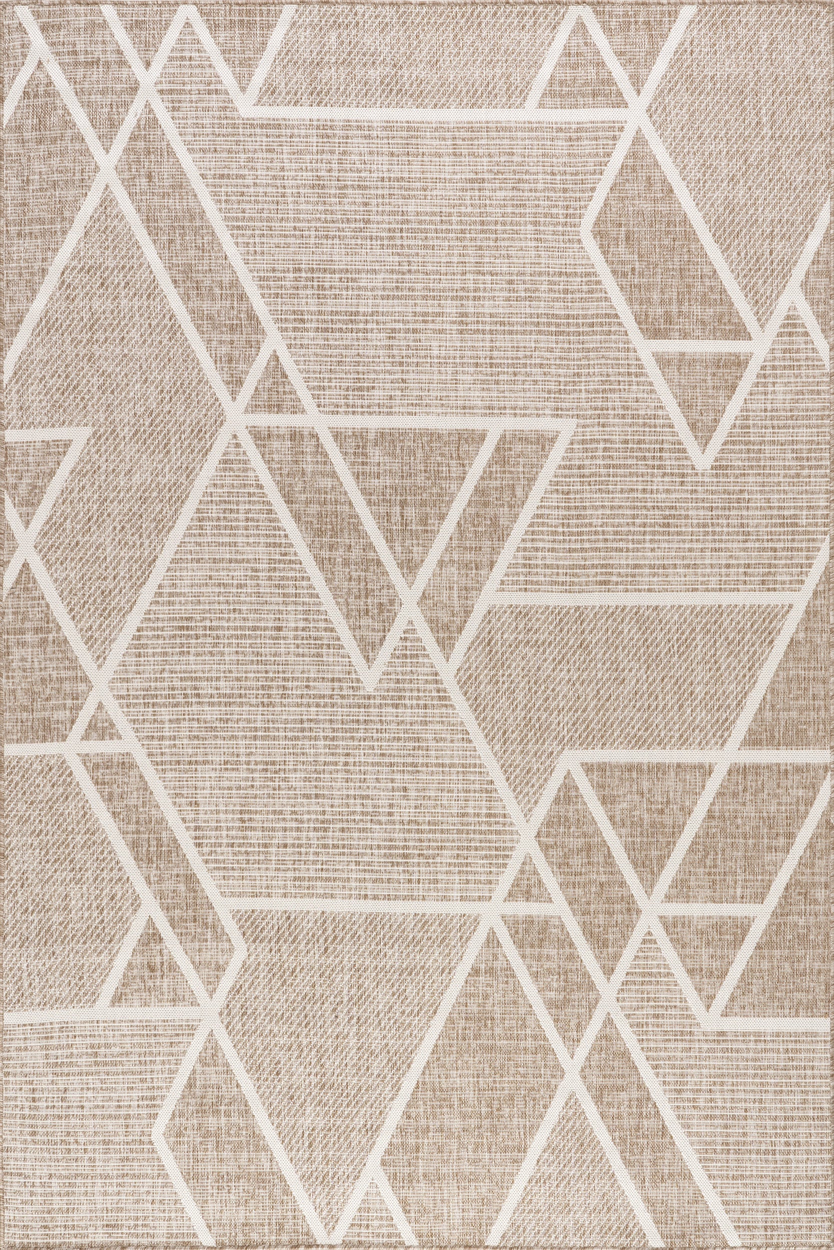 Sarai Geometric Shapes Indoor/Outdoor Rug | Beige