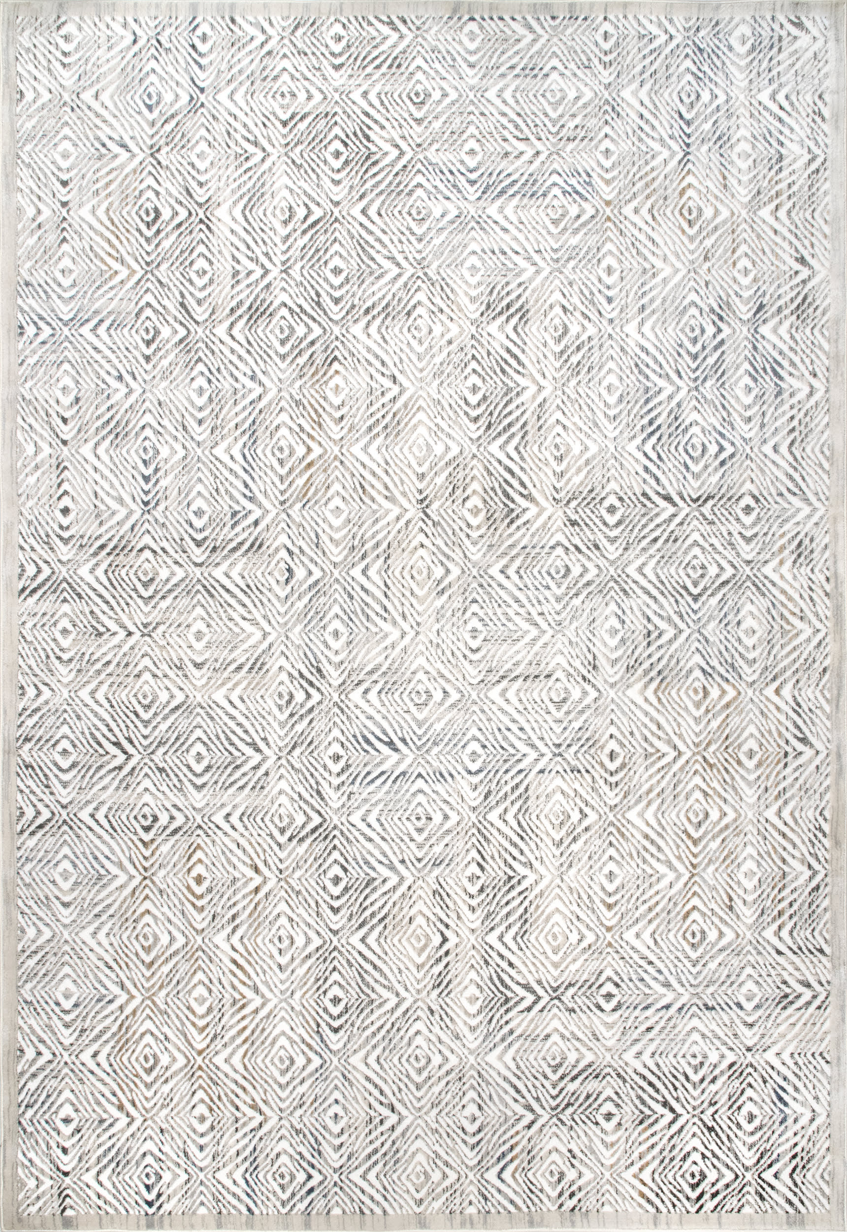 Scrolling Abstract Rug | Grey