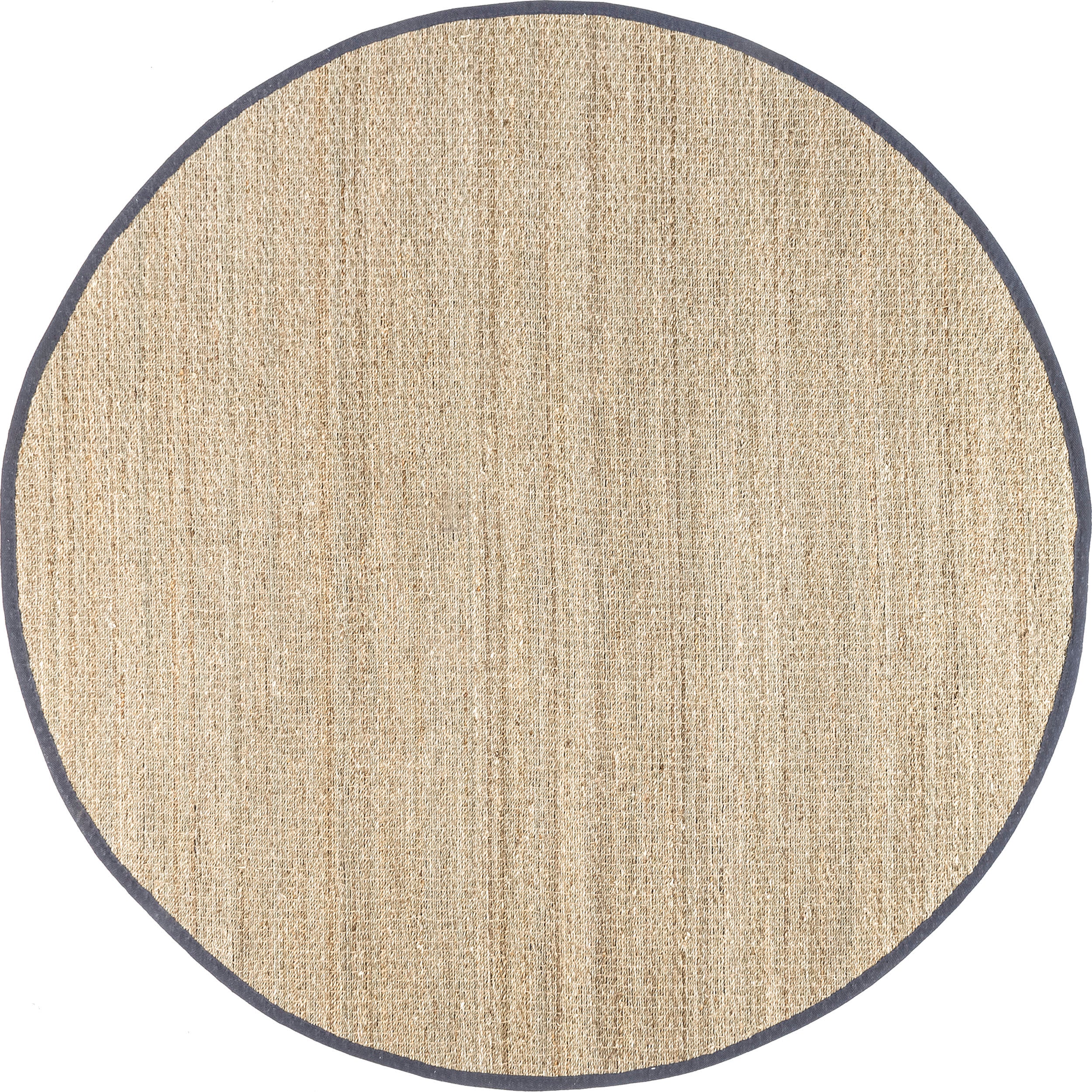 Seagrass with Border Rug | Dark Grey