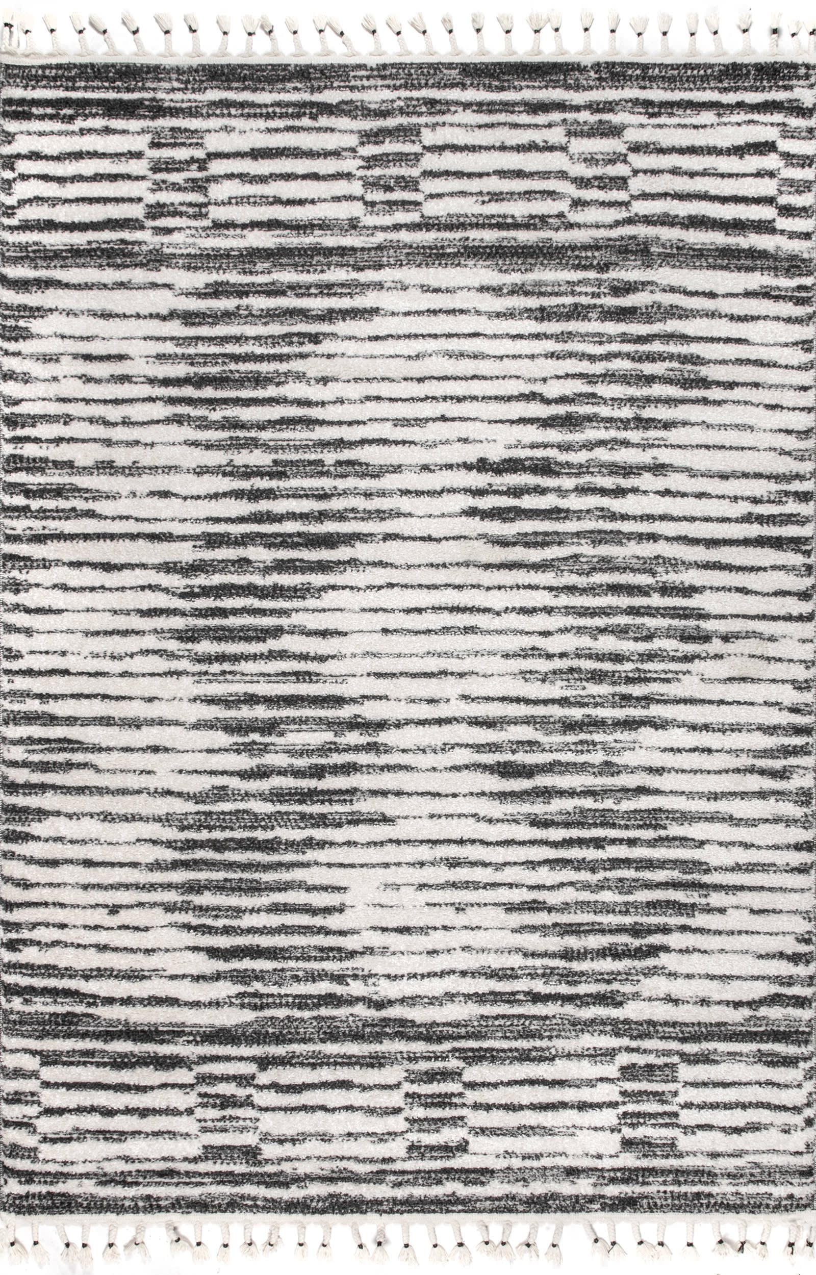 Shaded Chevron with Tassels Rug | Beige