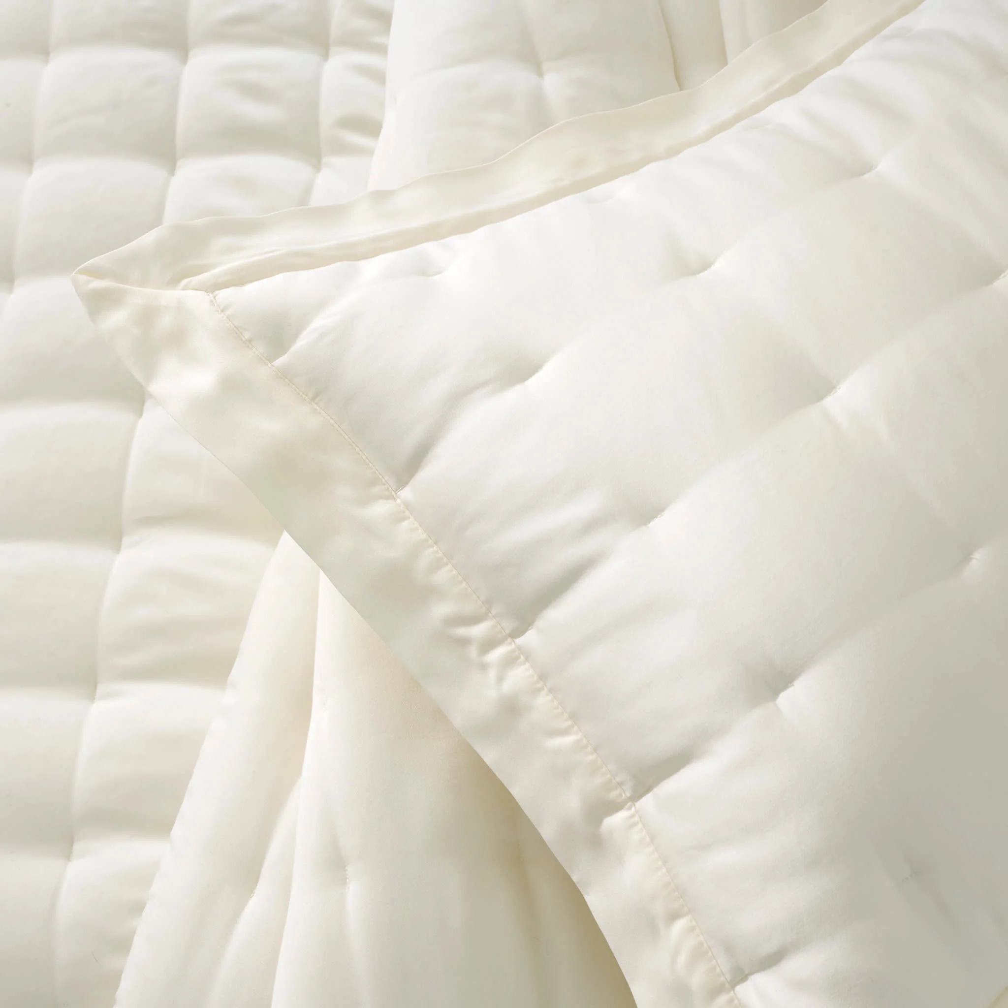 Silken Solid Puff Sham | Ivory - Image 2