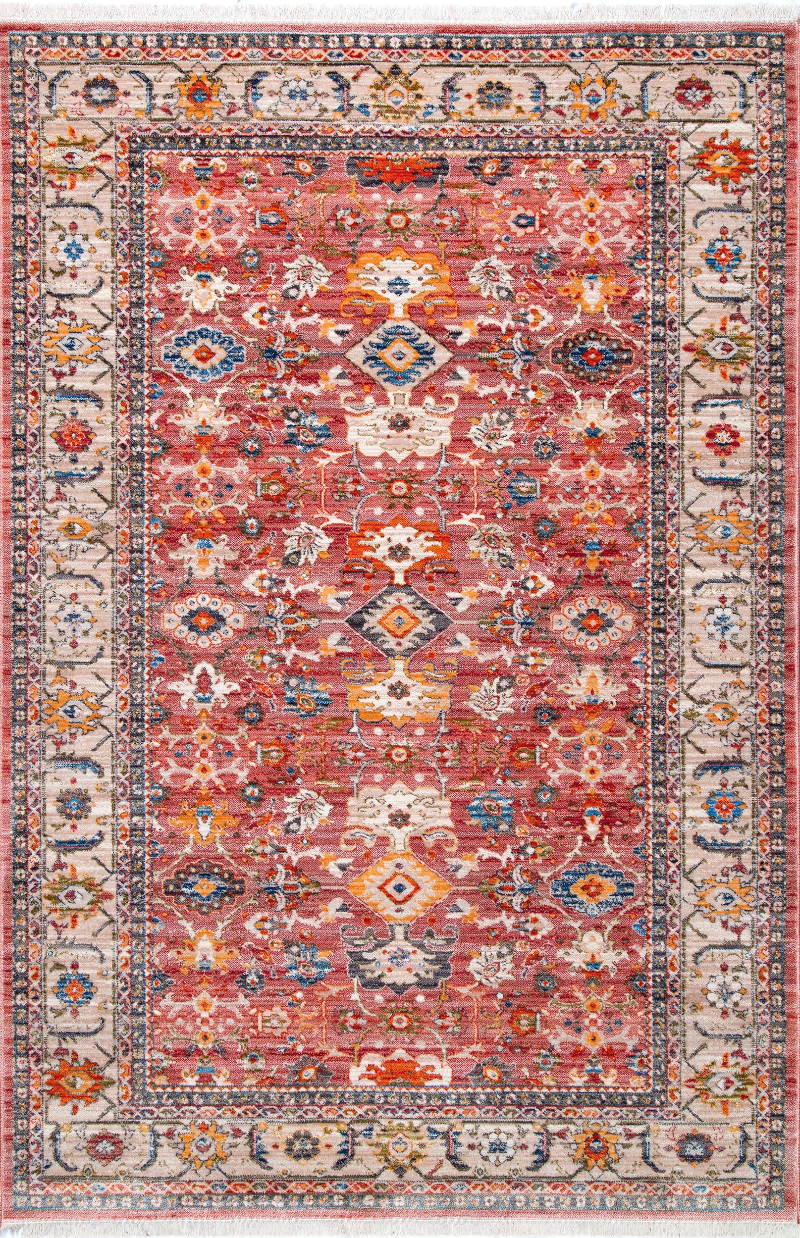 Sivas Fringe Rug | Red