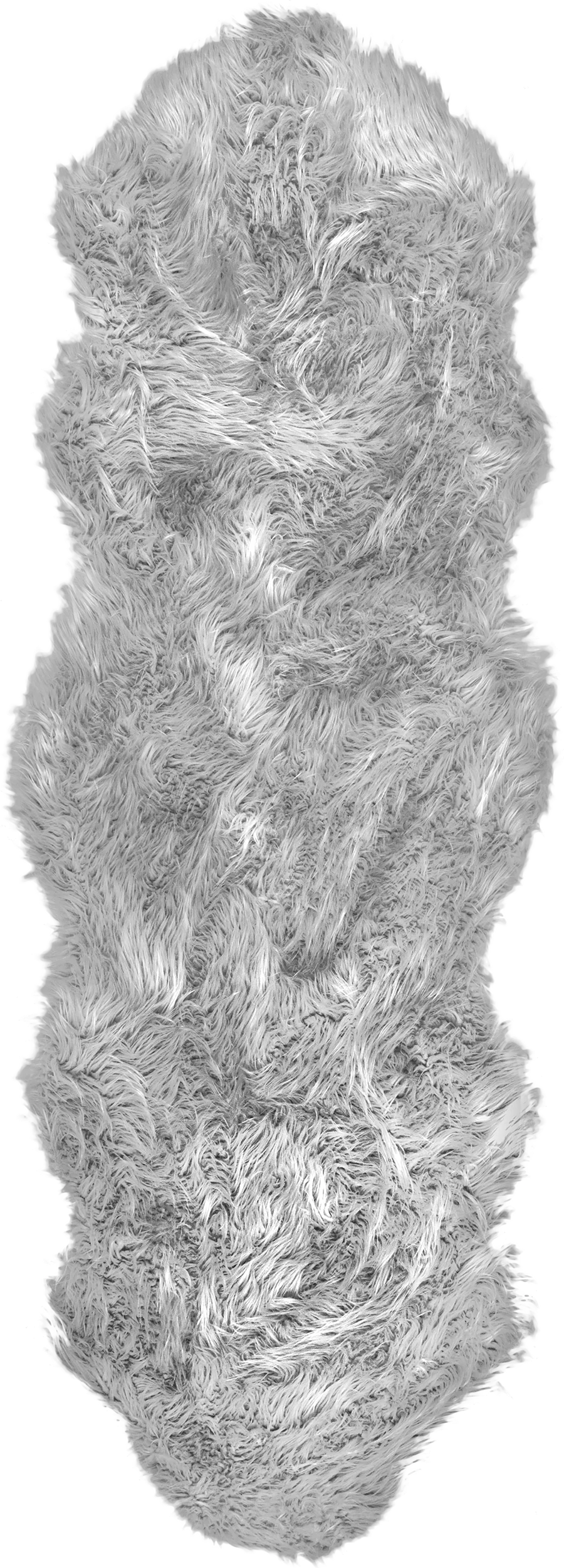 Soft Solid Faux Sheepskin Rug | Light Grey