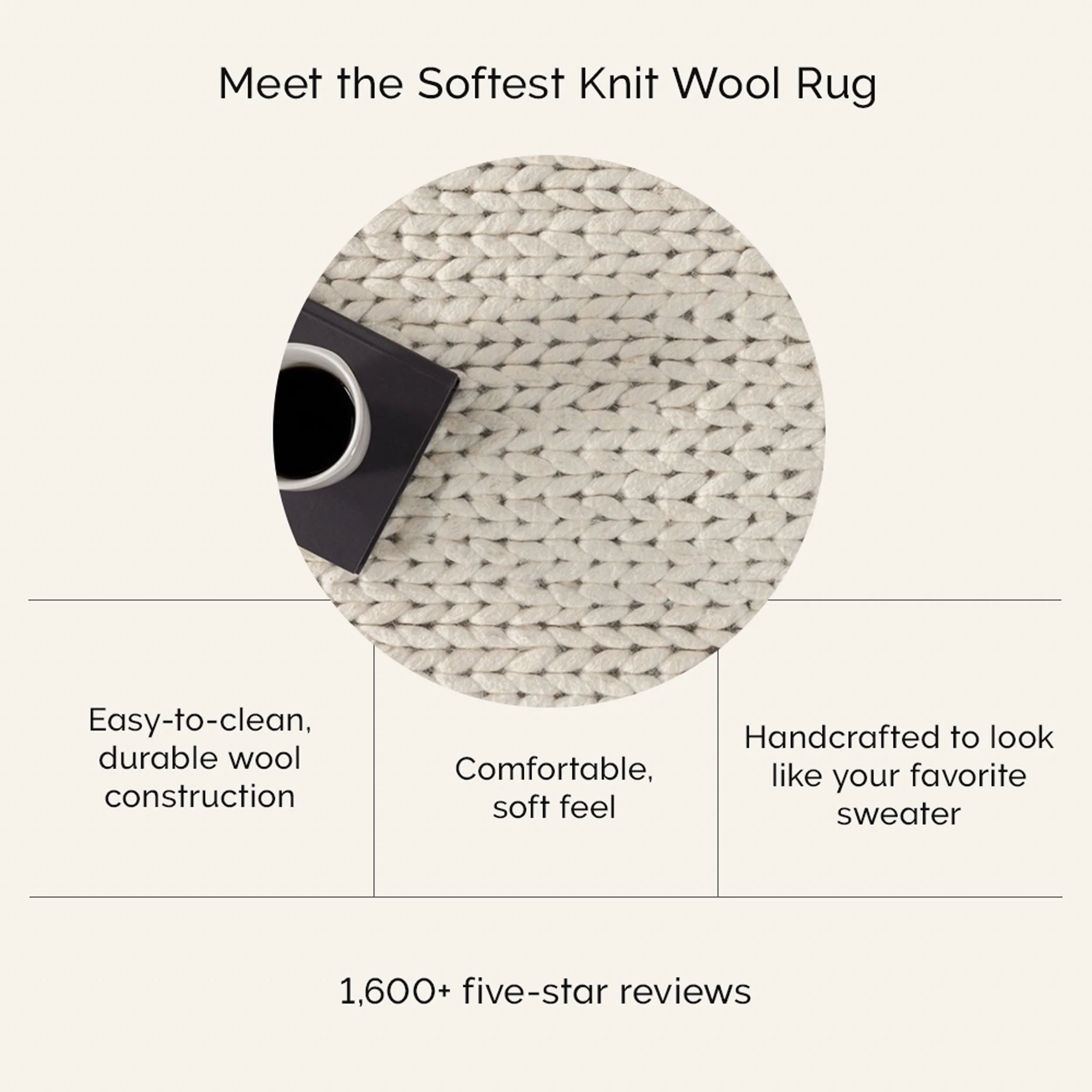 Softest Knit Wool Rug | Light Grey - Image 9