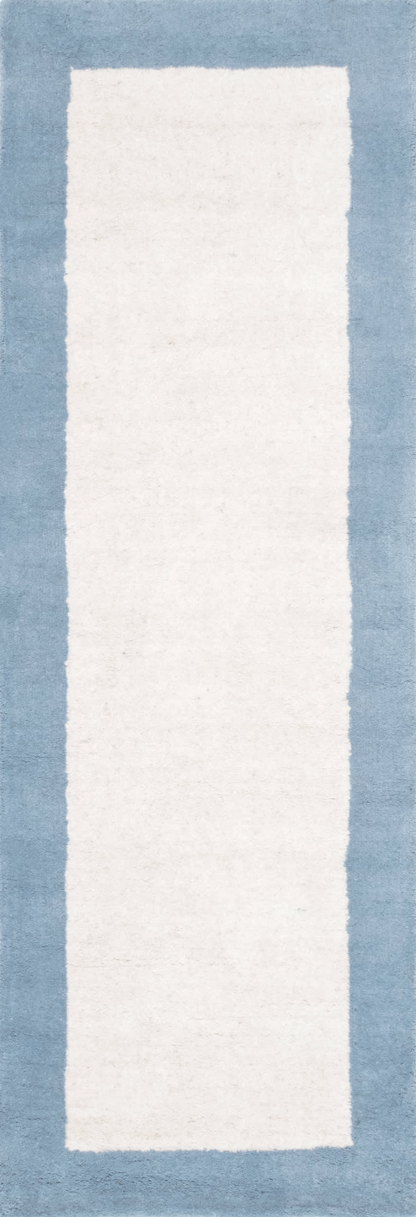 Solid Border Rug | Baby Blue