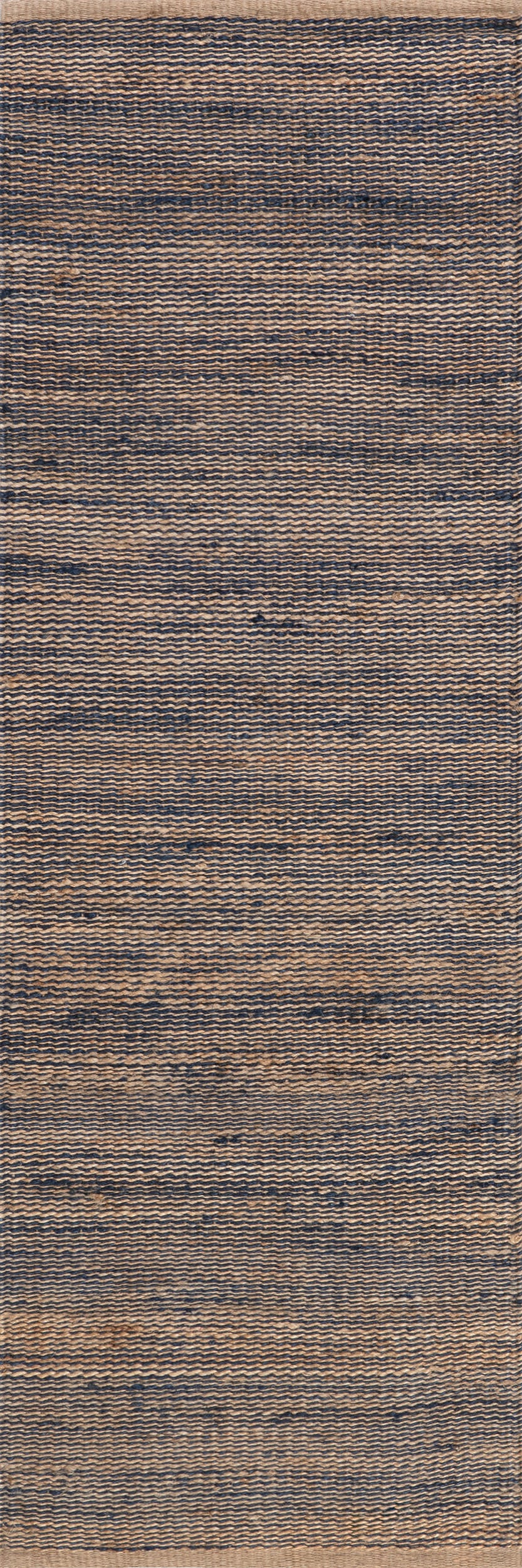 Striped Handwoven Jute Rug | Blue