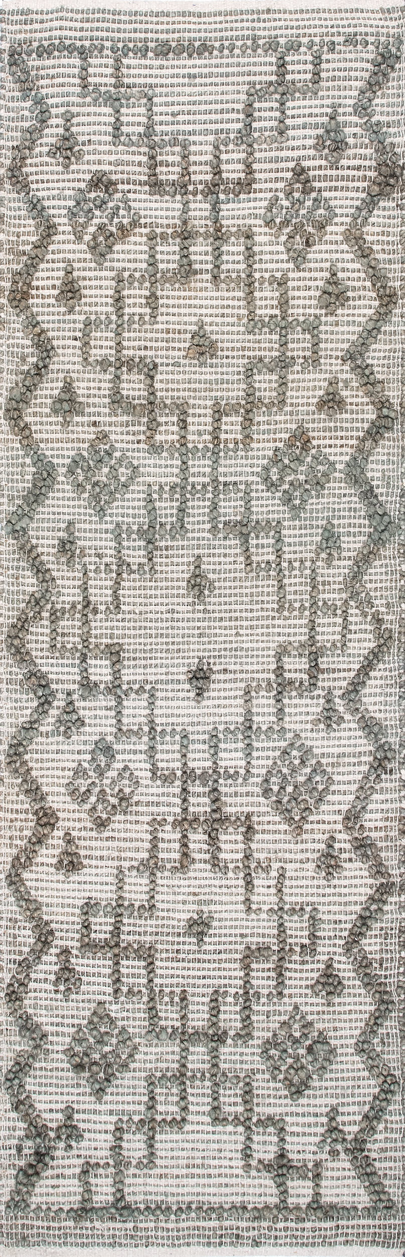 Textured Moroccan Jute Rug | Light Grey