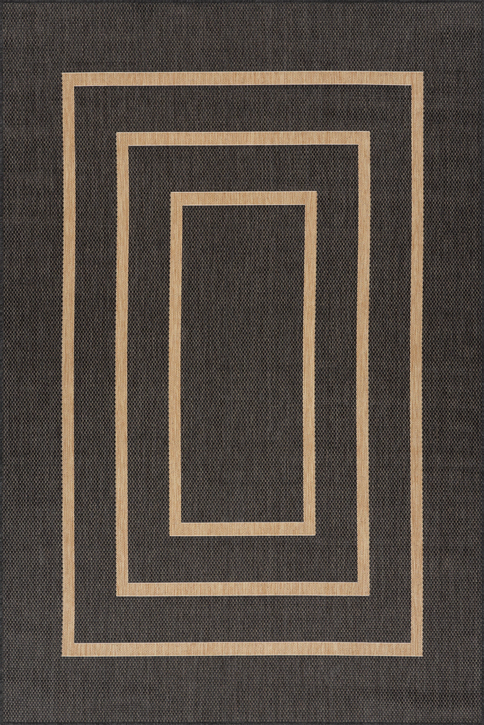 Thena Modern Bordered Indoor/Outdoor Rug | Grey