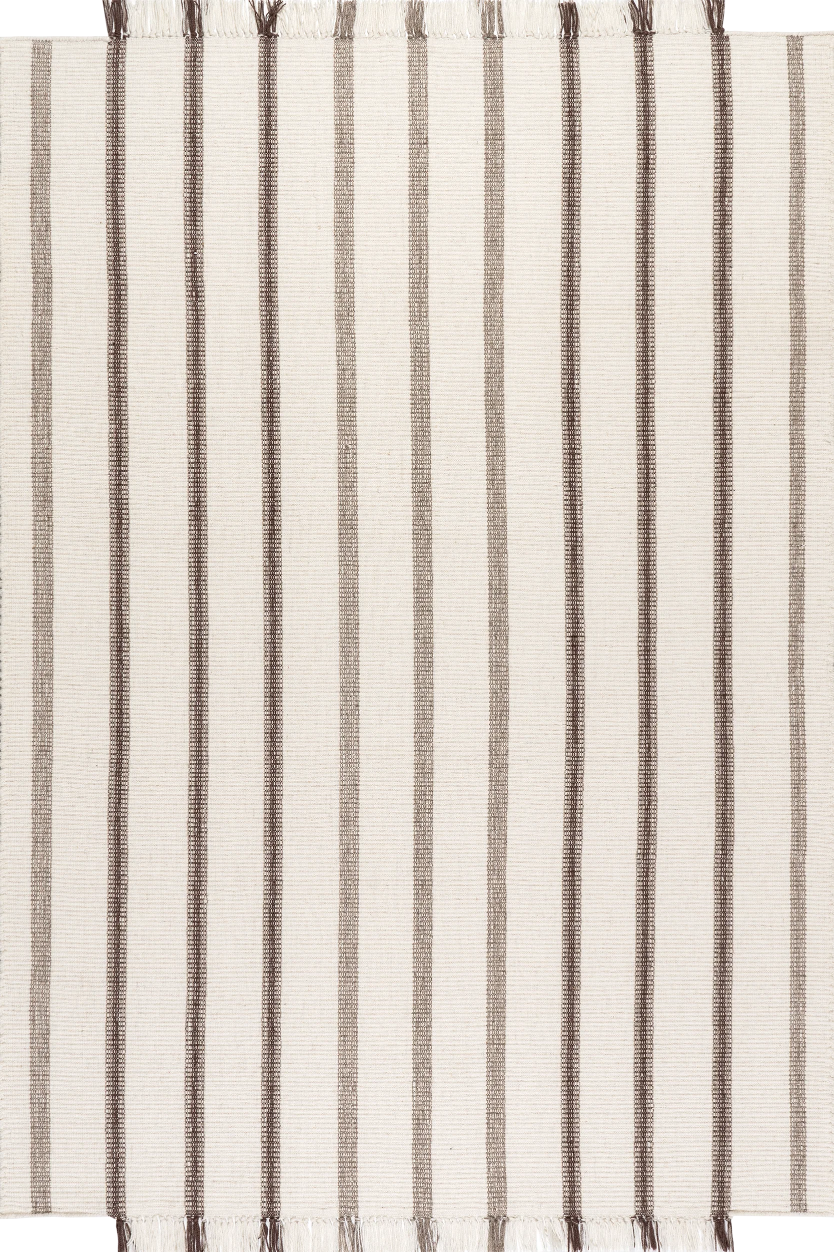 Toluca Striped Wool Rug | Ivory