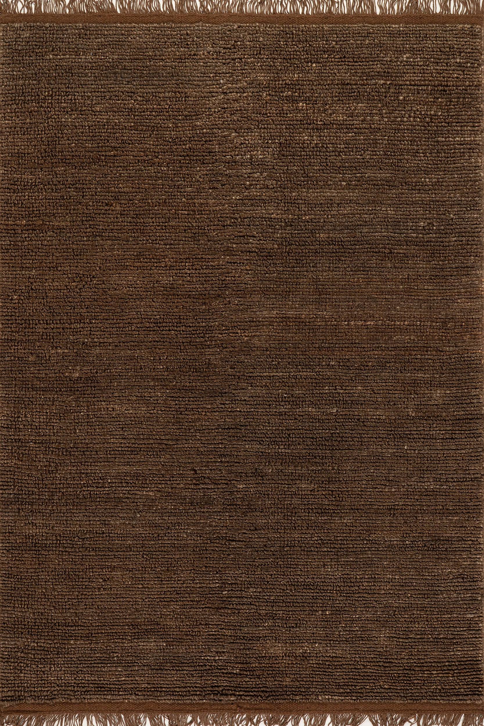 Varnu Textured Handmade Jute Rug | Brown