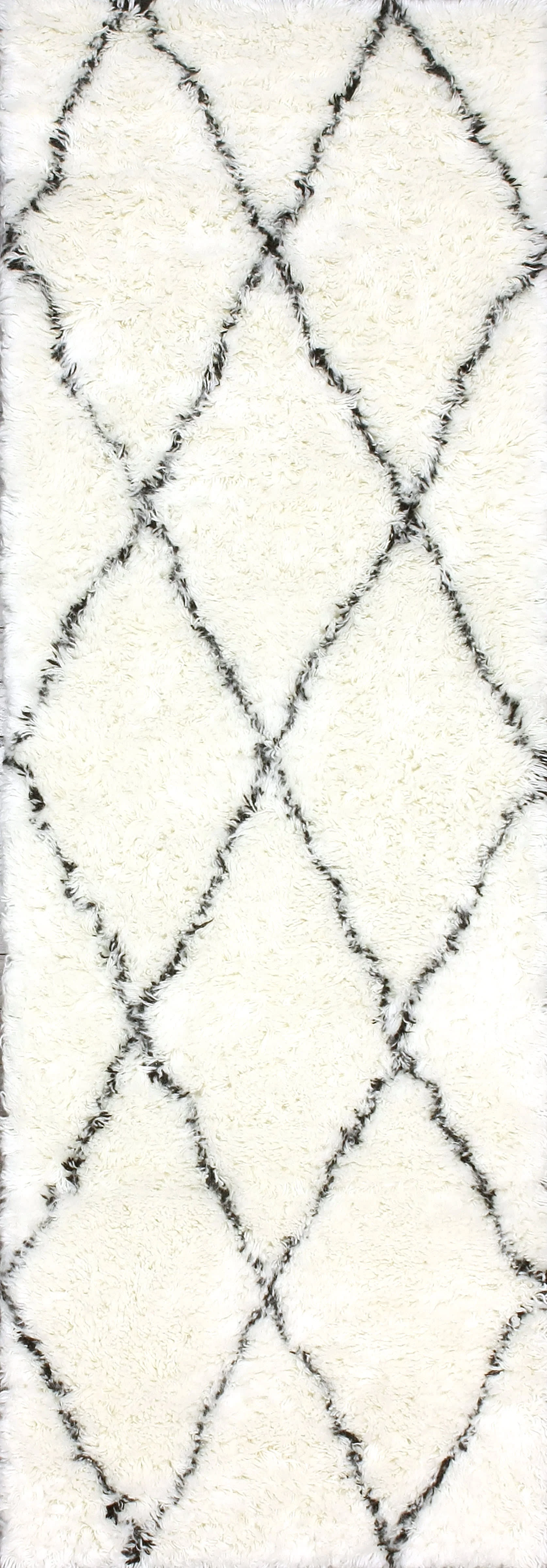 Wool Moroccan Shag Rug | Ivory