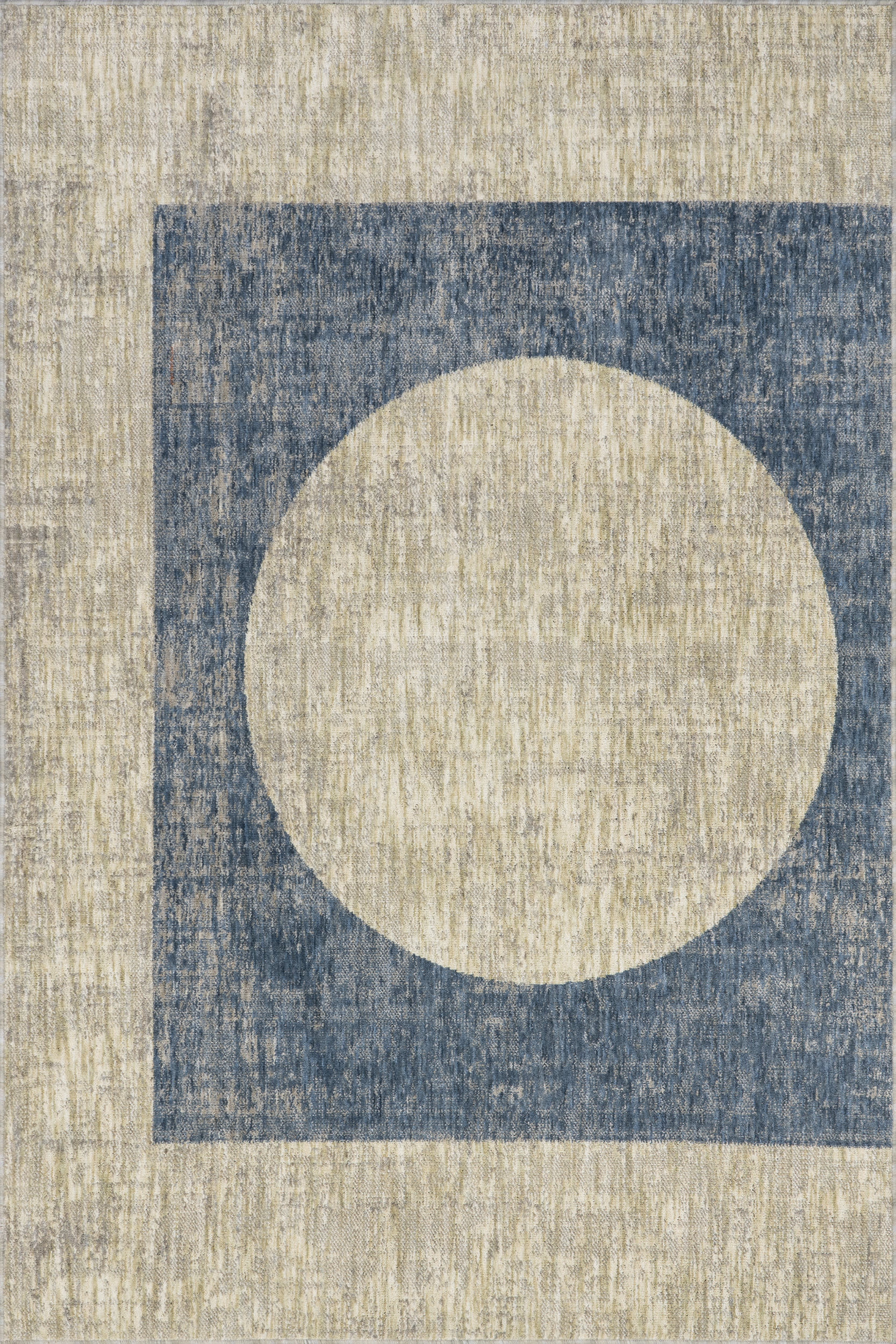Nyra Mid-Century Modern Geometric Area Rug | Blue