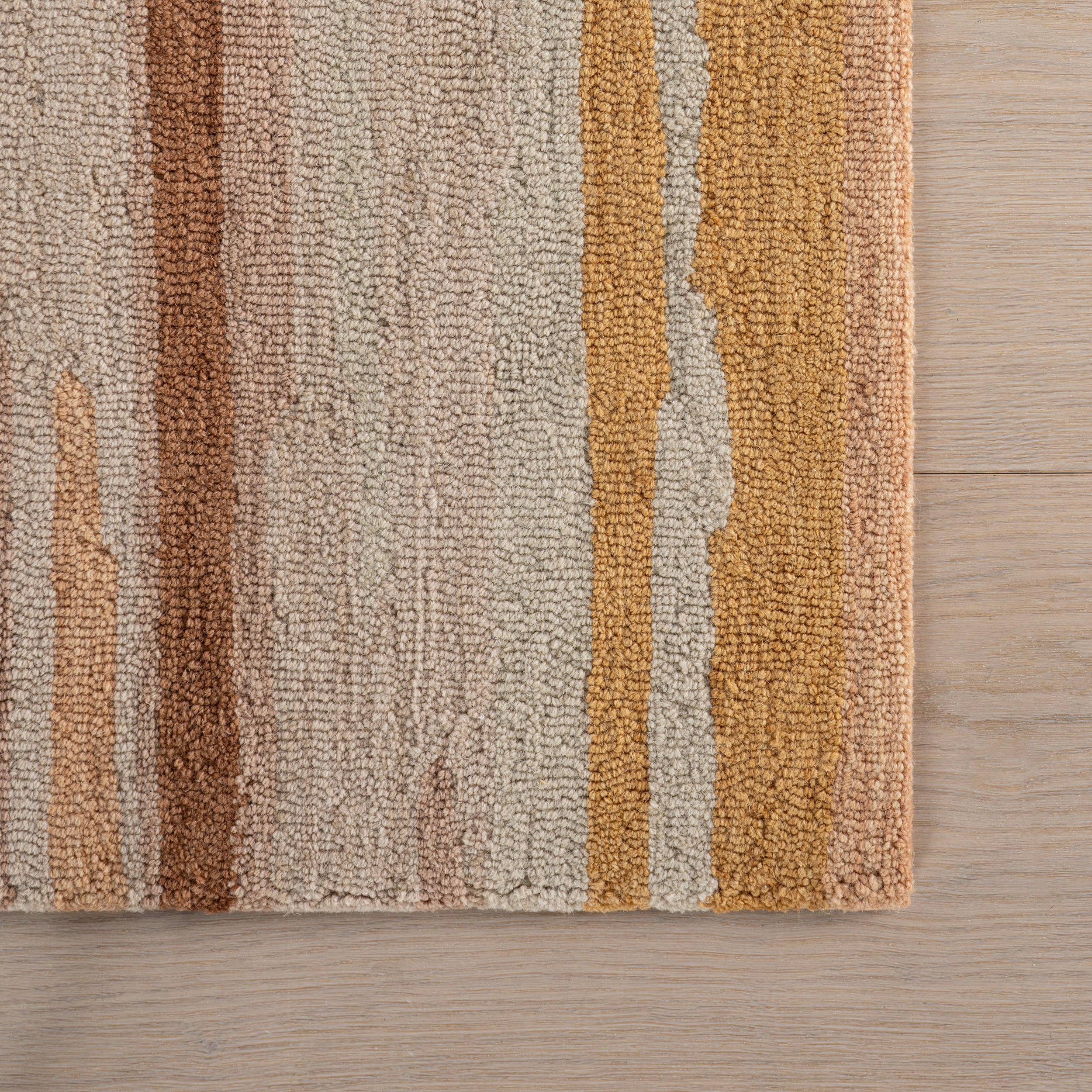 Zare Transitional Abstract Indoor Rug | Orange - Image 5