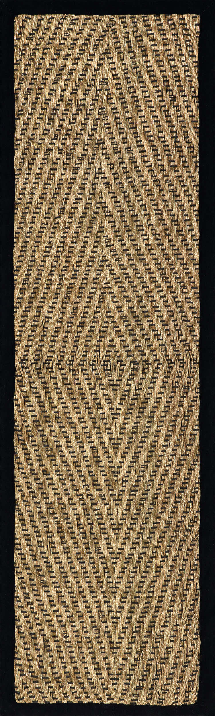 Zondra Diamond Seagrass Rug | Black